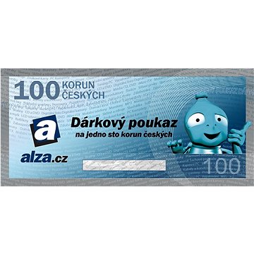 Elektronický dárkový poukaz Alza.cz na nákup zboží v hodnotě 100 Kč