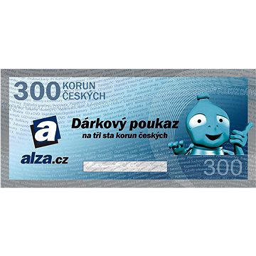 Elektronický dárkový poukaz Alza.cz na nákup zboží v hodnotě 300 Kč