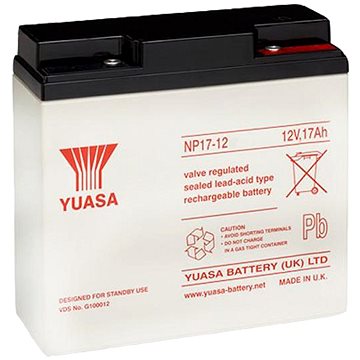 YUASA 12V 17Ah bezúdržbová olověná baterie NP17-12 (NP17-12)