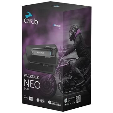 Cardo PackTalk Neo Duo interkom na motocykl pro 2 osoby (CAR PTN00101)