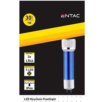 Entac LED svítilna na klíče 1W hliník modrá (EFL-5LED-KC )