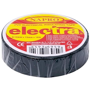 Páska elektroizolační PVC IZOVIAL, 10 m x 15 mm, černá (138380)