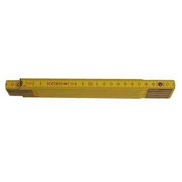Metr skládací dřevěný PROFI, CE, žlutý, 1 m (113021)