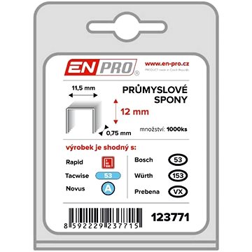Spony PROFI, 530/12 mm, 1000 ks, ENPRO (123771)
