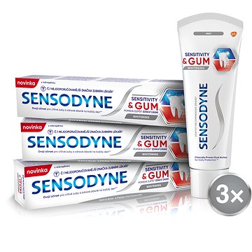 SENSODYNE Sensitivity & Gum Whitening 3× 75 ml (2000014696631)