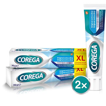 COREGA OM Pro zubní náhradu Original extra silný XL 2× 70 g (8596149005751)