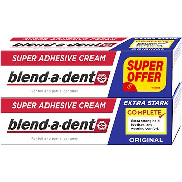 BLEND-A-DENT Complete Fixační Na Zubní Náhradu 2× 47 g, Original (8006540300053)