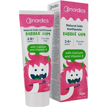 NORDICS přírodní zubní pasta pro děti s příchutí žvýkačky 50 ml (3800500324456)