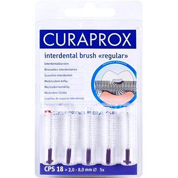 CURAPROX Regular Refill CPS 18 - fialové, 5 ks (7612412018004)