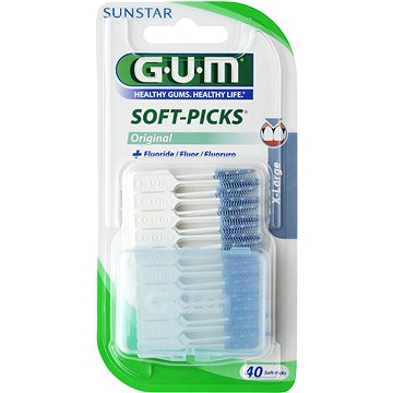 GUM Soft-Picks X-Large masážní s fluoridy, ISO 4, 40 ks (7630019900942)