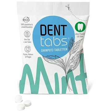 DENTTABS přírodní zubní pasta v tabletách bez fluoridu 125 ks (4260066813105)