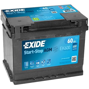 EXIDE START-STOP AGM 60Ah, 12V, EK600 (EK600)