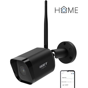 iGET HOME Camera CS6 Black - - venkovní odolná IP FullHD kamera s detekcí pohybu a zvuku a nočním v (CS6 Black)