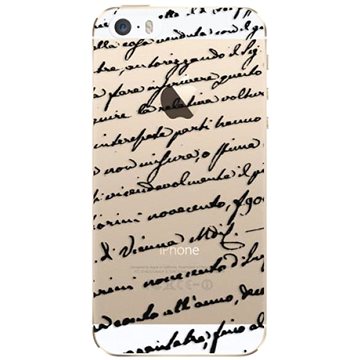 iSaprio Handwriting 01 Black pro iPhone 5/5S/SE (hawri01b-TPU2_i5)