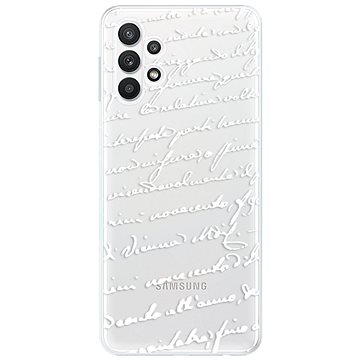 iSaprio Handwriting 01 White pro Samsung Galaxy A32 5G (hawri01w-TPU3-A32)