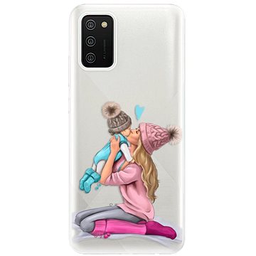 iSaprio Kissing Mom - Blond and Boy pro Samsung Galaxy A02s (kmbloboy-TPU3-A02s)