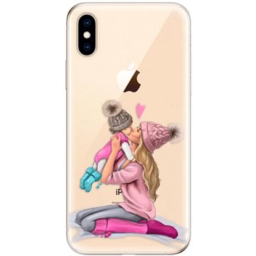 iSaprio Kissing Mom - Blond and Girl pro iPhone XS (kmblogirl-TPU2_iXS)