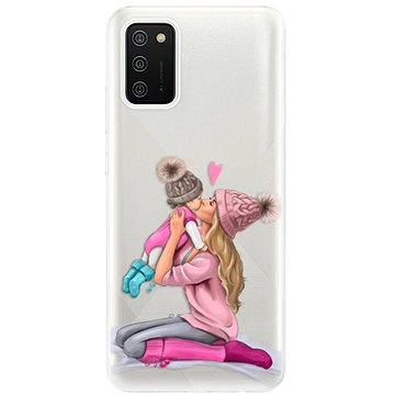 iSaprio Kissing Mom - Blond and Girl pro Samsung Galaxy A02s (kmblogirl-TPU3-A02s)
