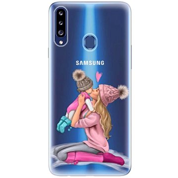 iSaprio Kissing Mom - Blond and Girl pro Samsung Galaxy A20s (kmblogirl-TPU3_A20s)