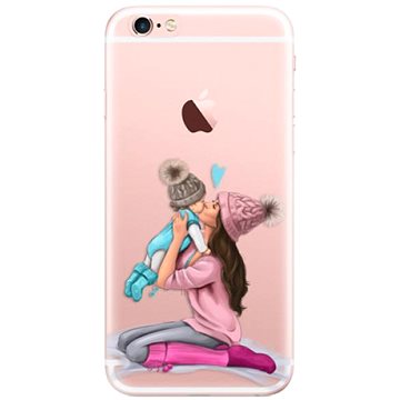 iSaprio Kissing Mom - Brunette and Boy pro iPhone 6 Plus (kmbruboy-TPU2-i6p)