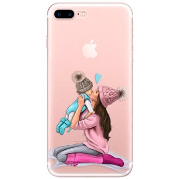 iSaprio Kissing Mom - Brunette and Boy pro iPhone 7 Plus / 8 Plus (kmbruboy-TPU2-i7p)