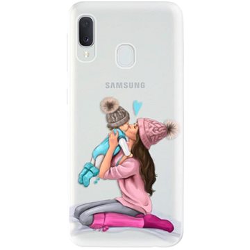iSaprio Kissing Mom - Brunette and Boy pro Samsung Galaxy A20e (kmbruboy-TPU2-A20e)