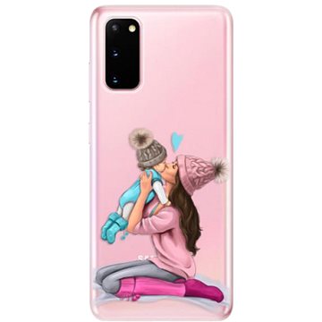 iSaprio Kissing Mom - Brunette and Boy pro Samsung Galaxy S20 (kmbruboy-TPU2_S20)