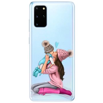 iSaprio Kissing Mom - Brunette and Boy pro Samsung Galaxy S20+ (kmbruboy-TPU2_S20p)