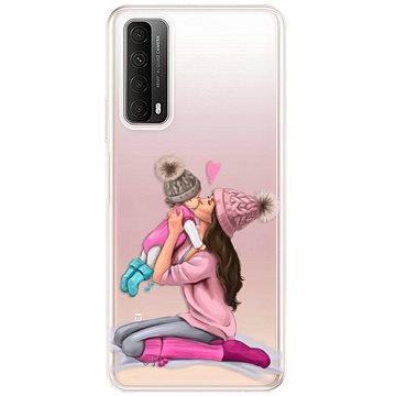 iSaprio Kissing Mom - Brunette and Girl pro Huawei P Smart 2021 (kmbrugirl-TPU3-PS2021)