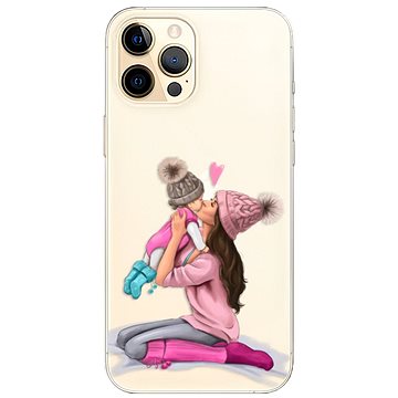 iSaprio Kissing Mom - Brunette and Girl pro iPhone 12 Pro (kmbrugirl-TPU3-i12p)