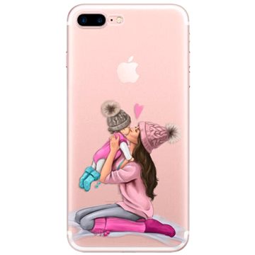 iSaprio Kissing Mom - Brunette and Girl pro iPhone 7 Plus / 8 Plus (kmbrugirl-TPU2-i7p)