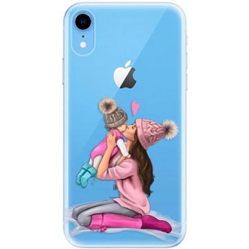 iSaprio Kissing Mom - Brunette and Girl pro iPhone Xr (kmbrugirl-TPU2-iXR)