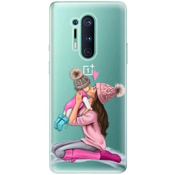 iSaprio Kissing Mom - Brunette and Girl pro OnePlus 8 Pro (kmbrugirl-TPU3-OnePlus8p)