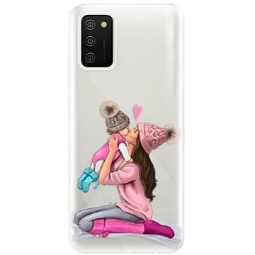 iSaprio Kissing Mom - Brunette and Girl pro Samsung Galaxy A02s (kmbrugirl-TPU3-A02s)