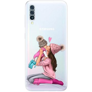 iSaprio Kissing Mom - Brunette and Girl pro Samsung Galaxy A50 (kmbrugirl-TPU2-A50)