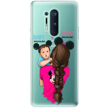 iSaprio Mama Mouse Brunette and Boy pro OnePlus 8 Pro (mmbruboy-TPU3-OnePlus8p)