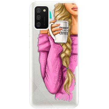 iSaprio My Coffe and Blond Girl pro Samsung Galaxy A02s (coffblon-TPU3-A02s)