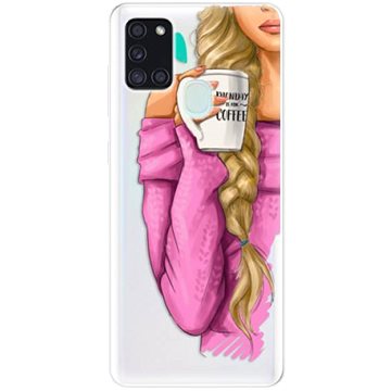 iSaprio My Coffe and Blond Girl pro Samsung Galaxy A21s (coffblon-TPU3_A21s)