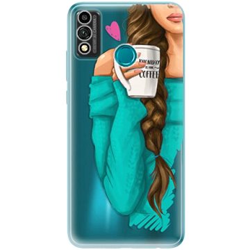 iSaprio My Coffe and Brunette Girl pro Honor 9X Lite (coffbru-TPU3_Hon9XL)