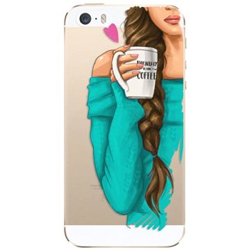 iSaprio My Coffe and Brunette Girl pro iPhone 5/5S/SE (coffbru-TPU2_i5)