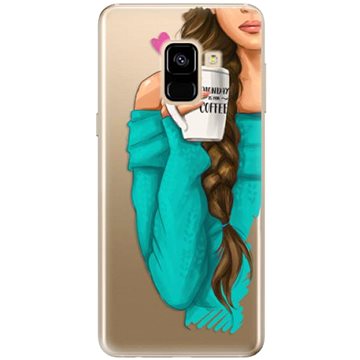 iSaprio My Coffe and Brunette Girl pro Samsung Galaxy A8 2018 (coffbru-TPU2-A8-2018)