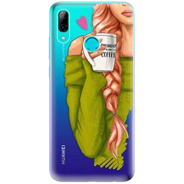 iSaprio My Coffe and Redhead Girl pro Huawei P Smart 2019 (coffread-TPU-Psmart2019)