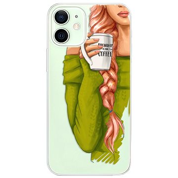 iSaprio My Coffe and Redhead Girl pro iPhone 12 (coffread-TPU3-i12)