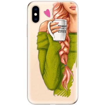 iSaprio My Coffe and Redhead Girl pro iPhone XS (coffread-TPU2_iXS)