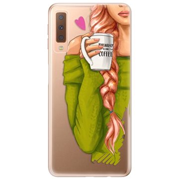 iSaprio My Coffe and Redhead Girl pro Samsung Galaxy A7 (2018) (coffread-TPU2_A7-2018)