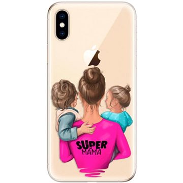 iSaprio Super Mama - Boy and Girl pro iPhone XS (smboygirl-TPU2_iXS)