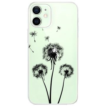 iSaprio Three Dandelions - black pro iPhone 12 mini (danbl-TPU3-i12m)