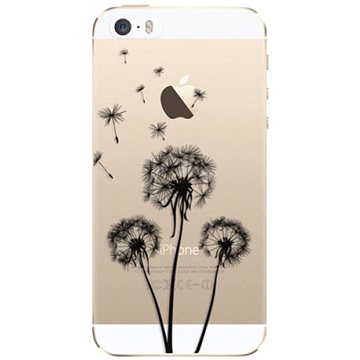 iSaprio Three Dandelions - black pro iPhone 5/5S/SE (danbl-TPU2_i5)