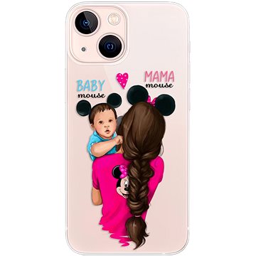 iSaprio Mama Mouse Brunette and Boy pro iPhone 13 mini (mmbruboy-TPU3-i13m)