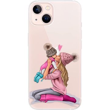 iSaprio Kissing Mom - Blond and Girl pro iPhone 13 (kmblogirl-TPU3-i13)
